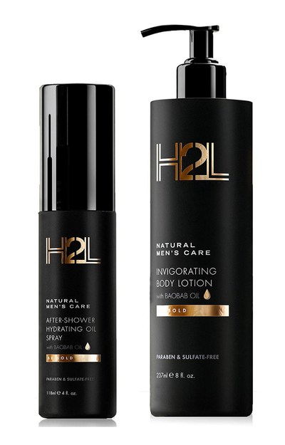 H2L DAILY AFTER-SHOWER HYDRATING OIL & MOISTURIZING LOTION COMBINATION •